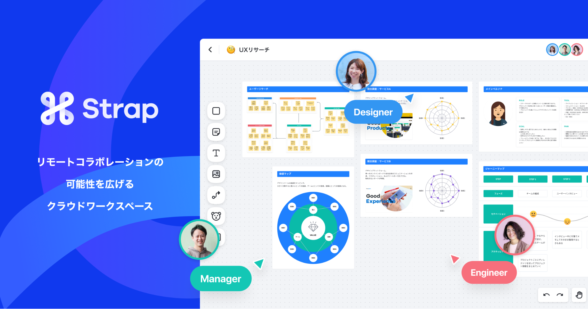リモートコラボレーションを促進。共同編集クラウドワークスペース「Strap」正式版の提供開始。マネーフォワード